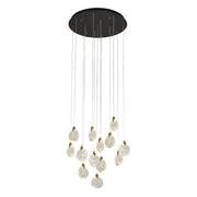 Suspension SNOWFLAKE en laiton satiné et noir — Artcraft