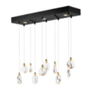 Suspension SNOWFLAKE en laiton satiné et noir — Artcraft