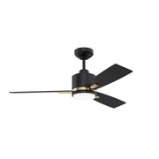 Ventilateur NUVEL en noir mat et laiton — Kendal