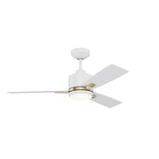 Ventilateur NUVEL en blanc mat et laiton — Kendal