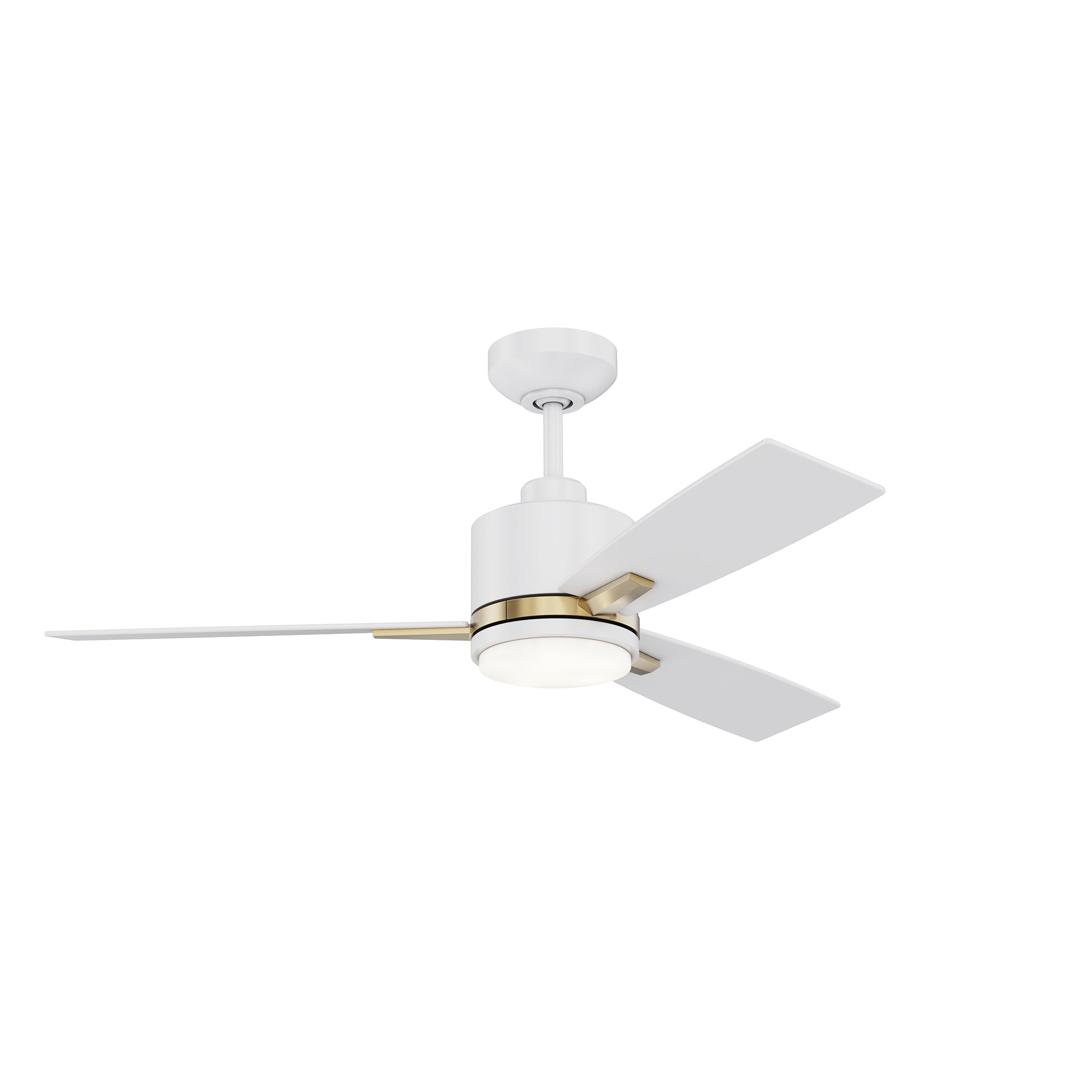 Ventilateur NUVEL en blanc mat et laiton — Kendal