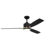 Ventilateur NUVEL en noir mat et laiton — Kendal