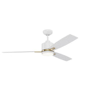 Ventilateur NUVEL en blanc mat et laiton — Kendal
