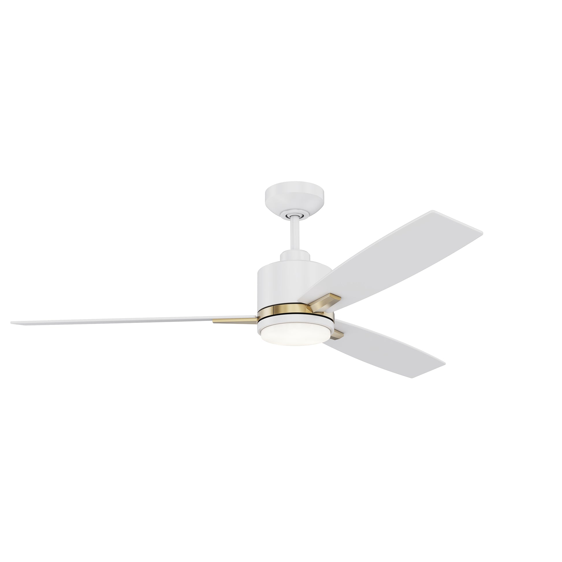 Ventilateur NUVEL en blanc mat et laiton — Kendal