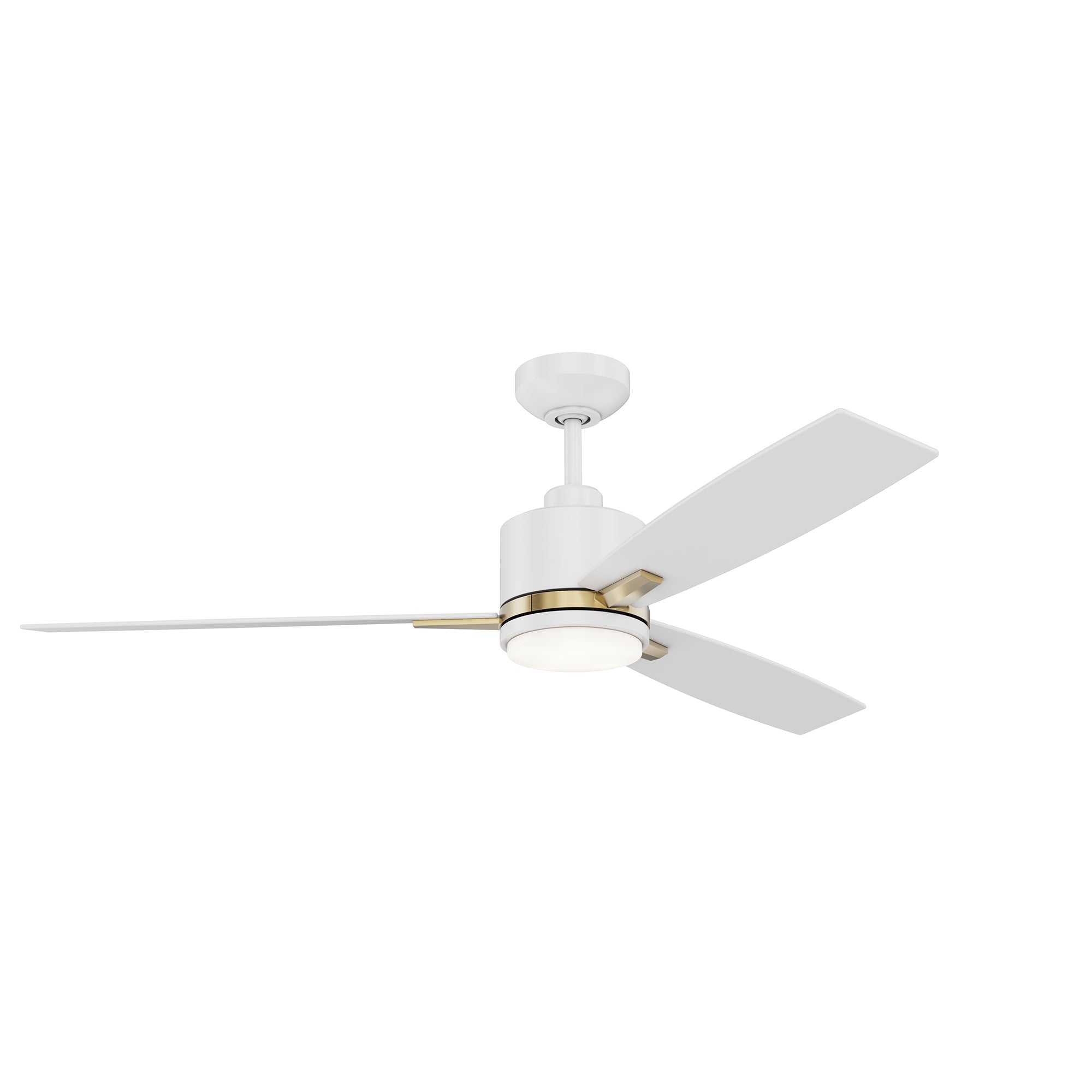 Ventilateur NUVEL en blanc mat et laiton — Kendal