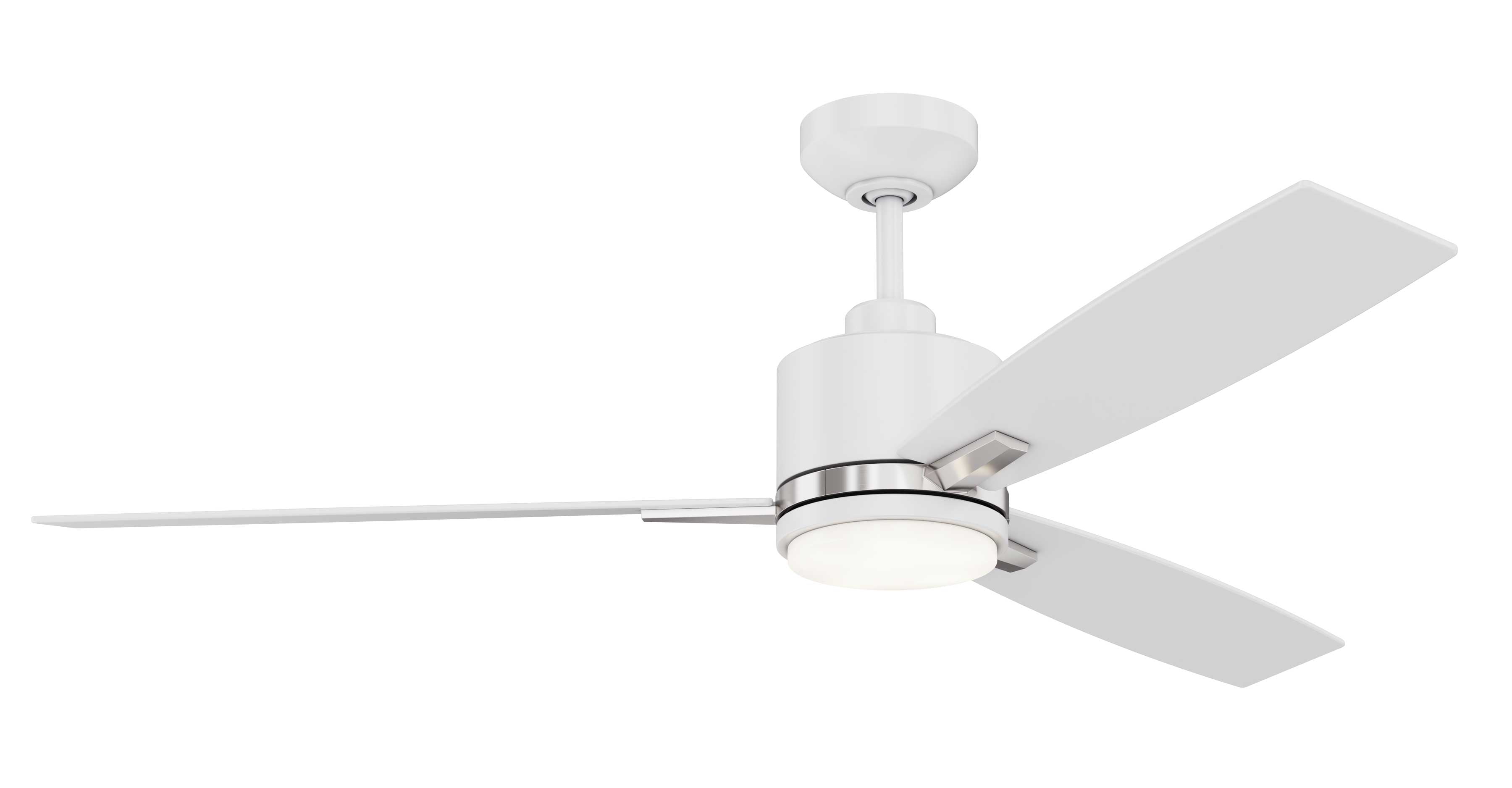 Ventilateur NUVEL en blanc mat et nickel satiné — Kendal