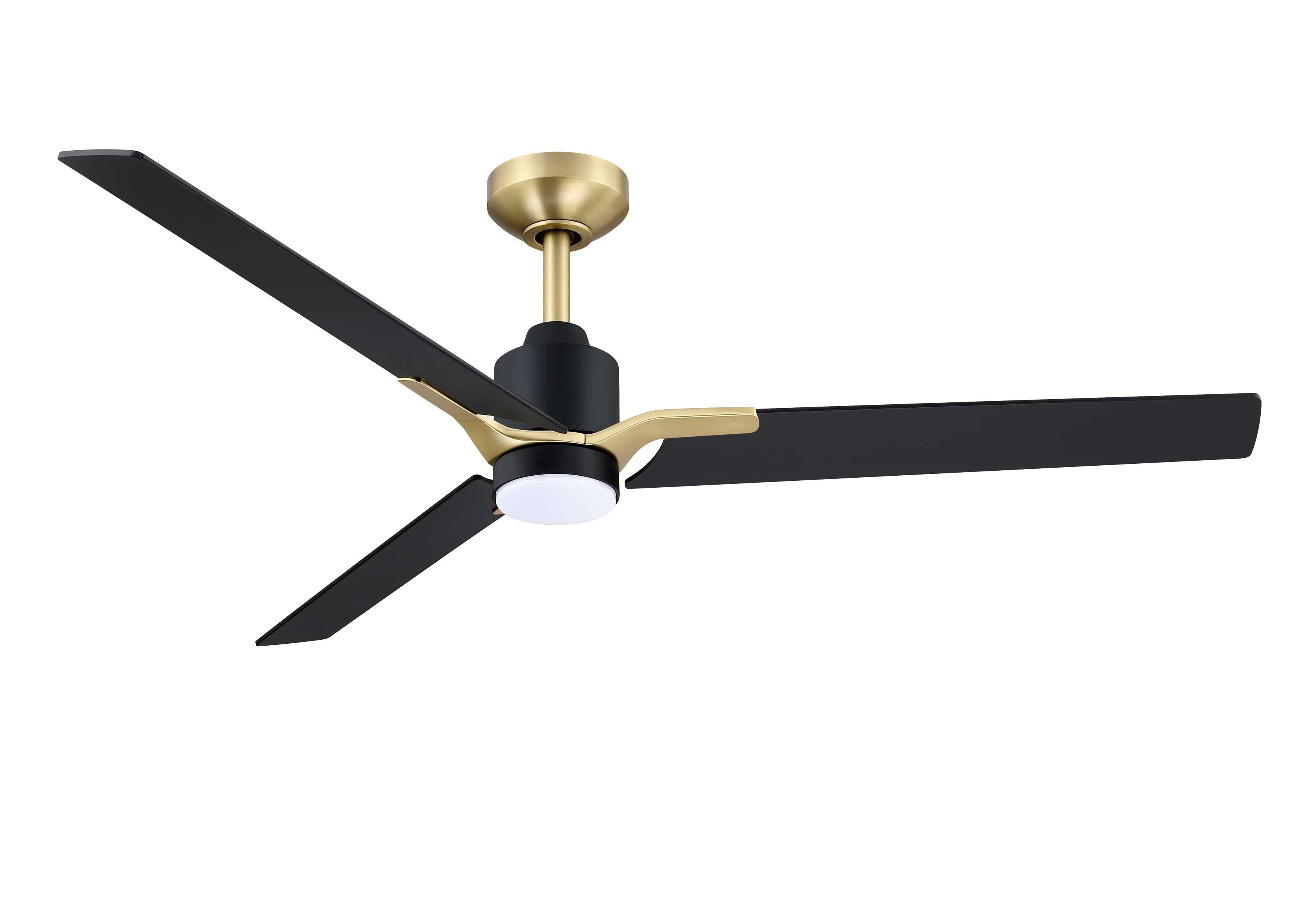 Ventilateur ANCON en noir mat et laiton — Kendal
