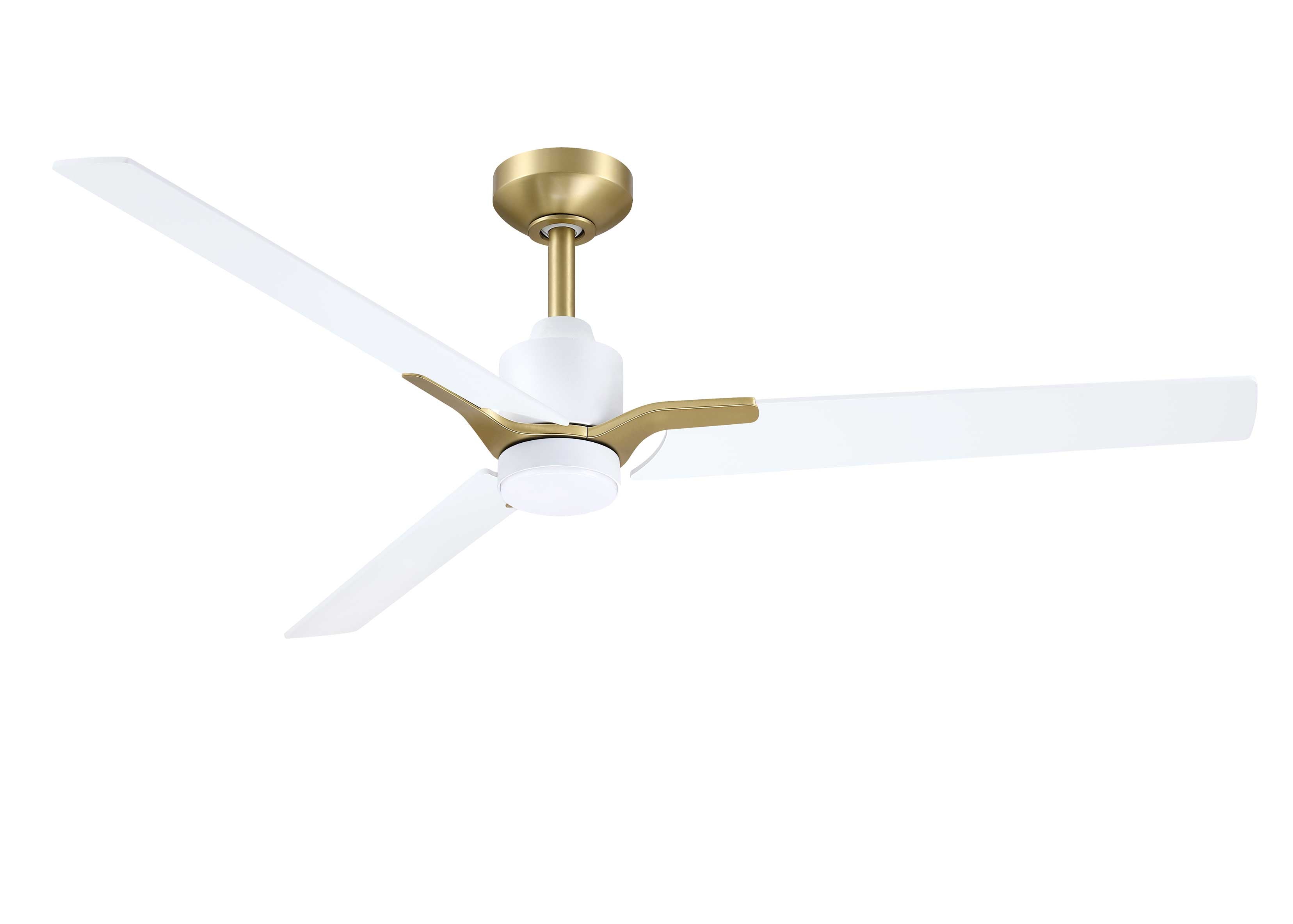 Ventilateur ANCON en blanc mat et laiton — Kendal