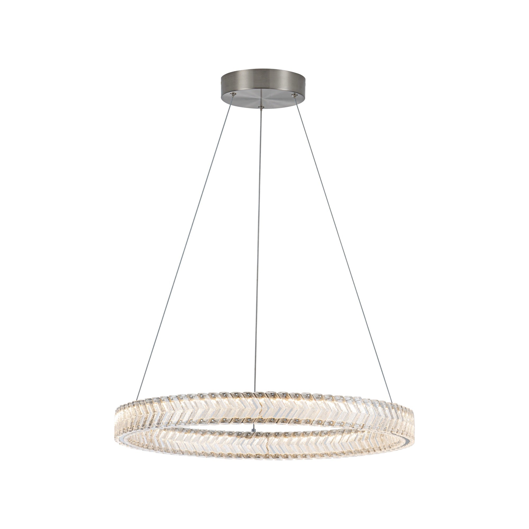 Suspension CHEVRON en nickel brossé Artcraft — vue supplémentaire