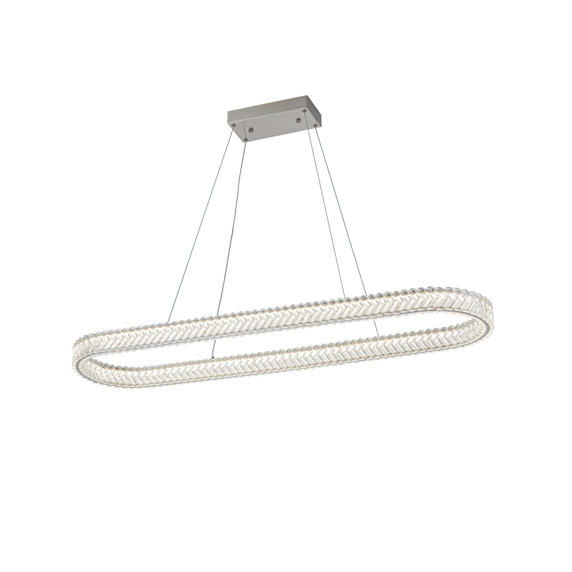 Suspension CHEVRON en nickel brossé Artcraft — vue supplémentaire