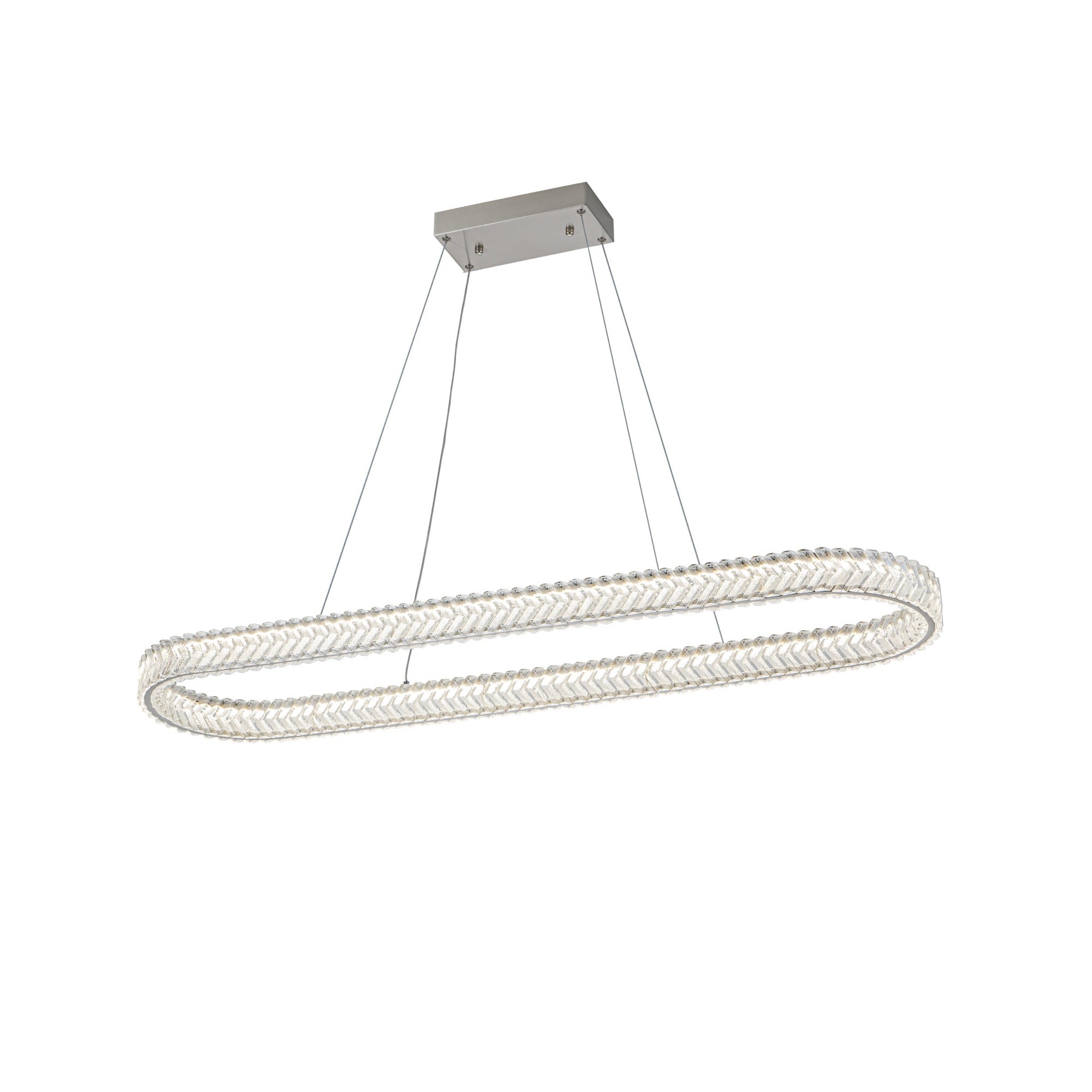Suspension CHEVRON en nickel brossé Artcraft — vue supplémentaire