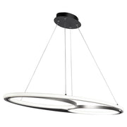 Suspension GEMINI en noir et nickel brossé — Artcraft