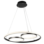 Suspension GEMINI en noir et nickel brossé — Artcraft