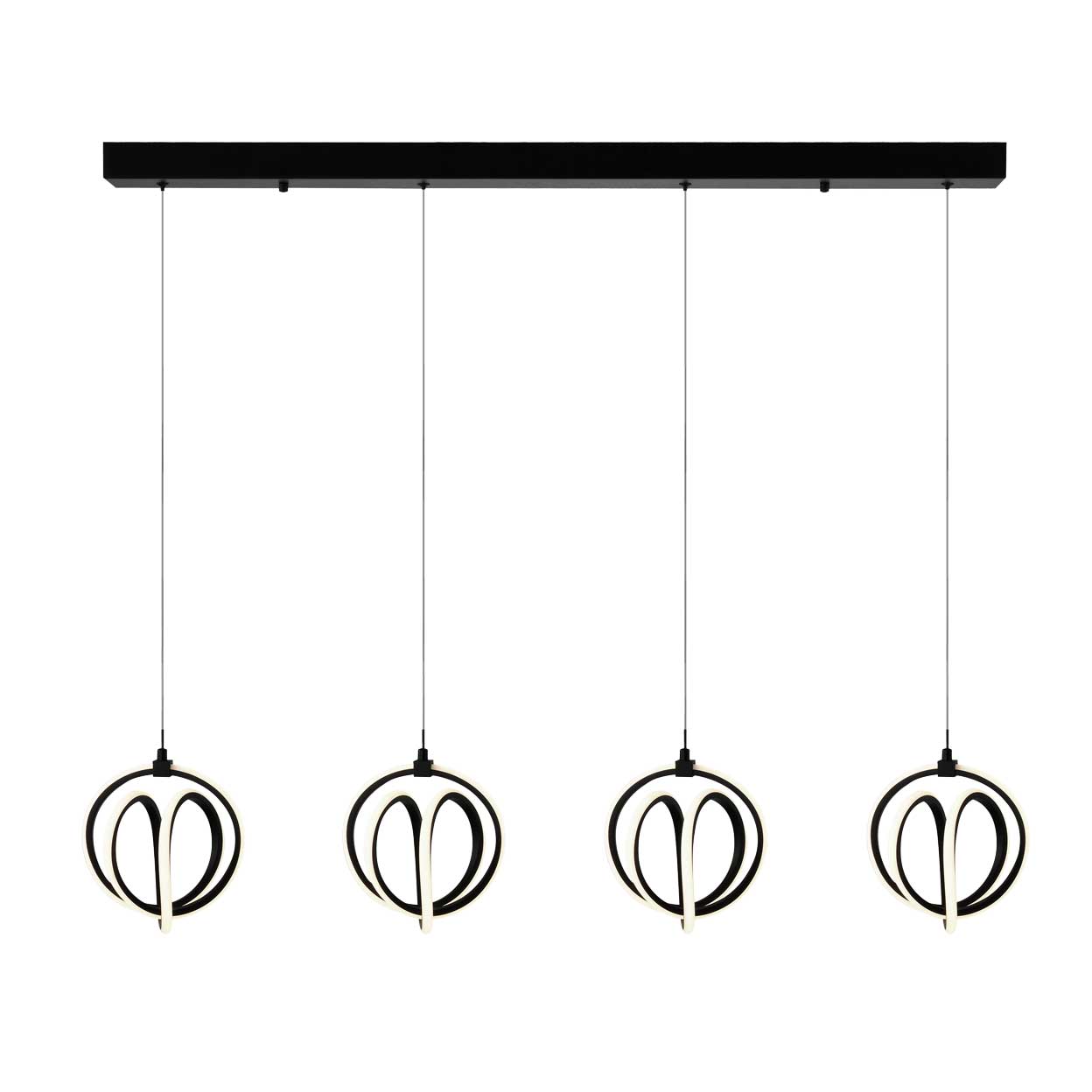 Suspension ROSE en noir — Artcraft