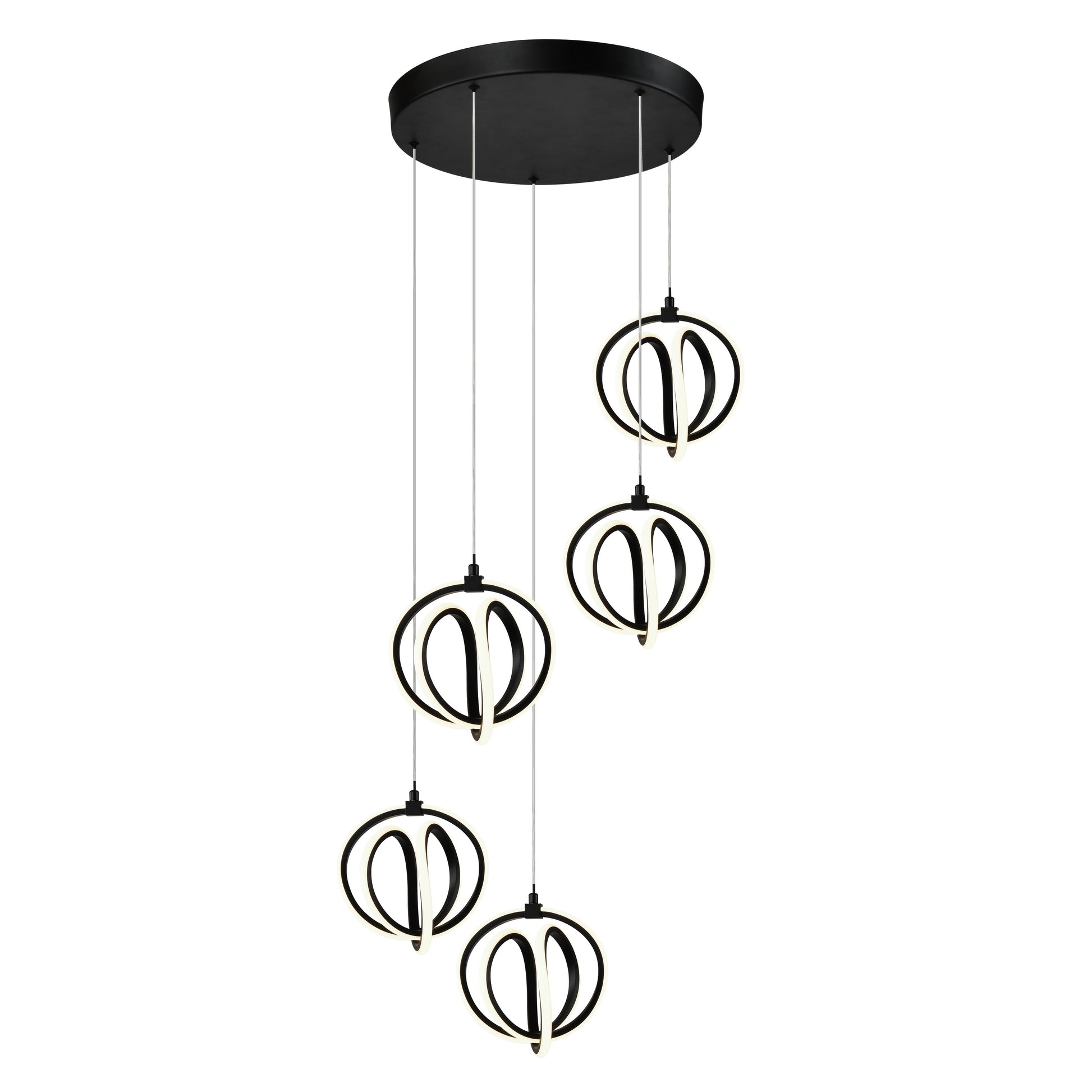 Suspension ROSE en noir — Artcraft | Luminaire Expert