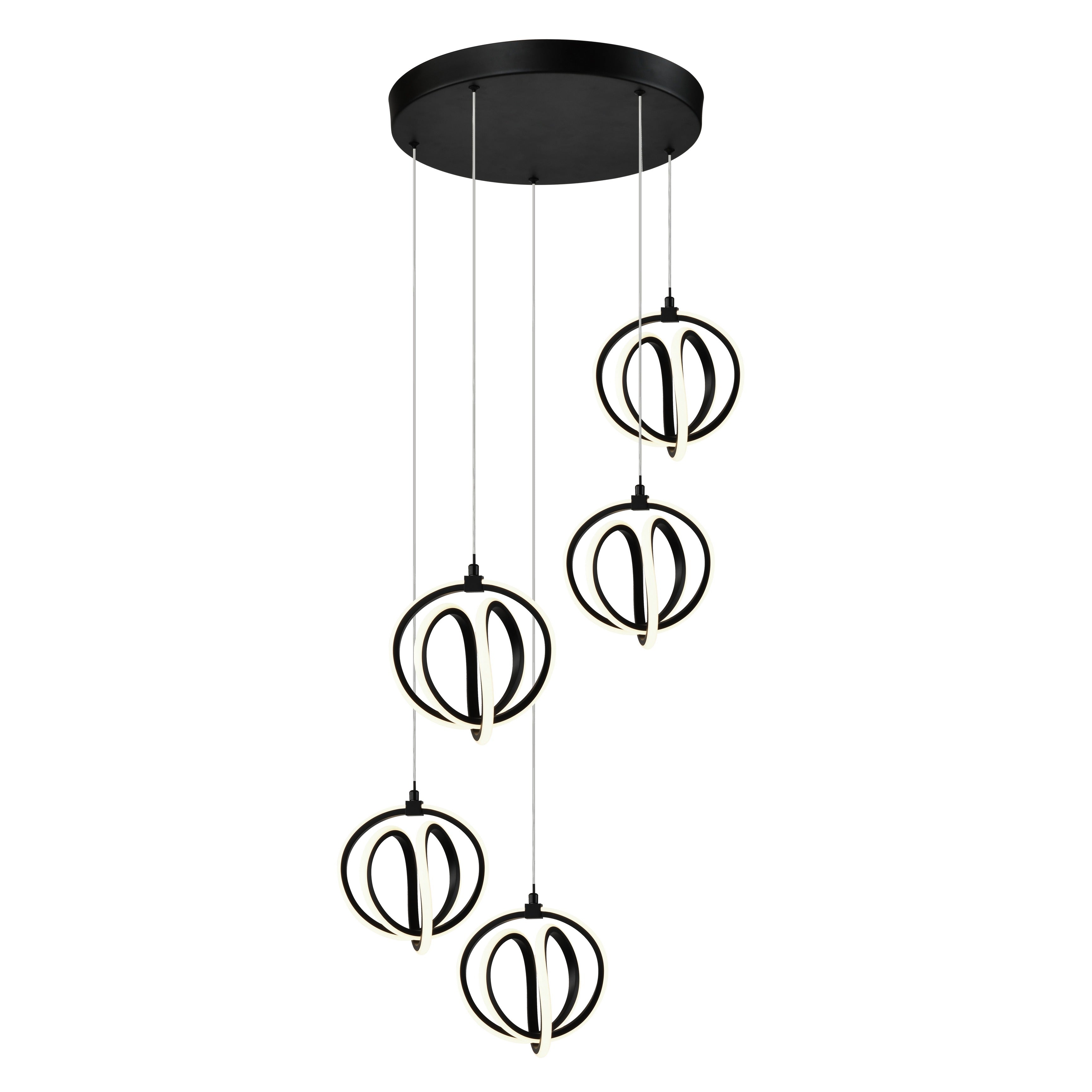 Suspension ROSE en noir — Artcraft | Luminaire Expert