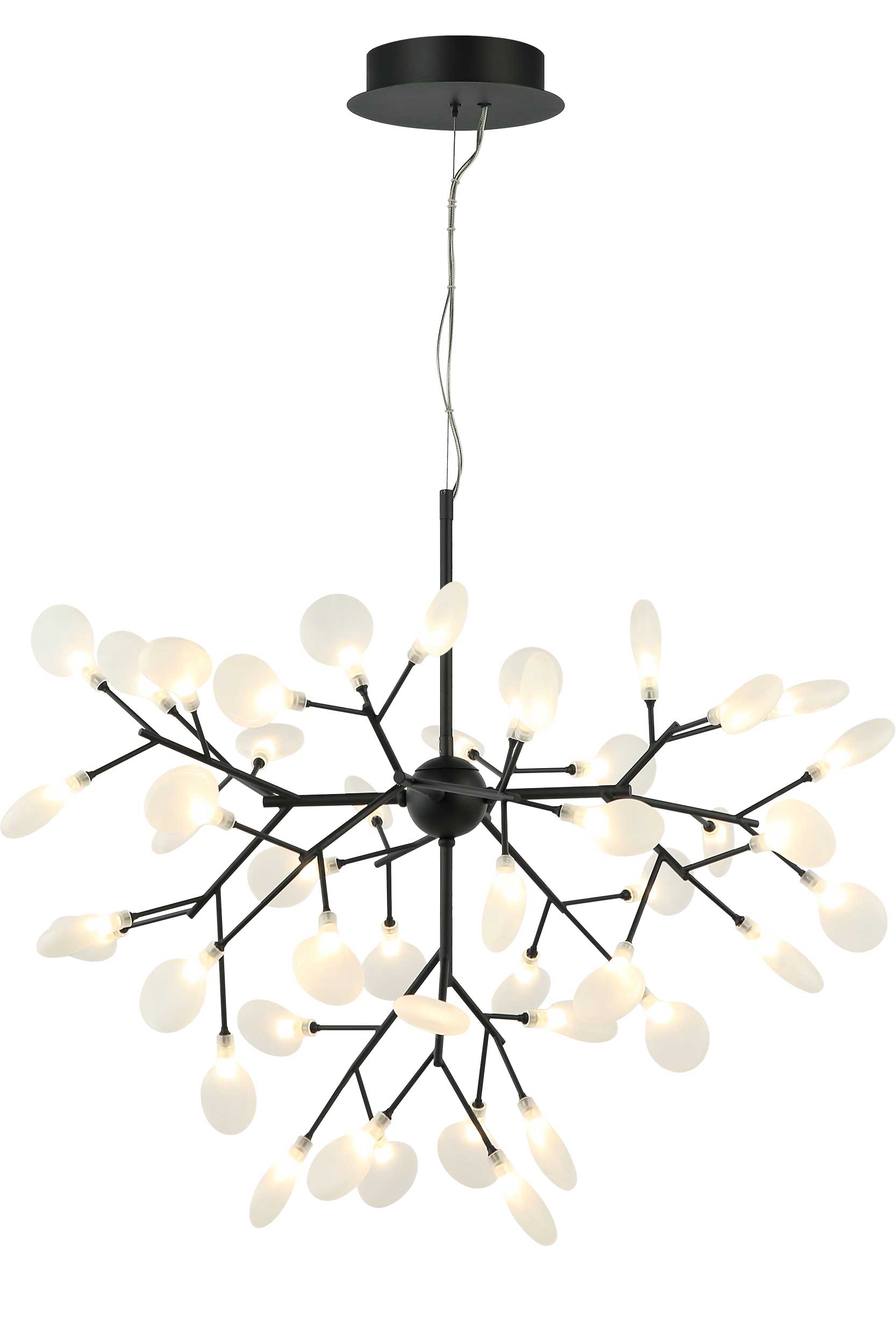 Suspension HYDRANGEA BLOOM en noir mat — Matteo
