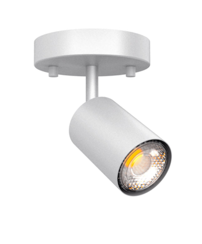 Projecteur simple en blanc — CK398A-1-WH — Luminaire Expert