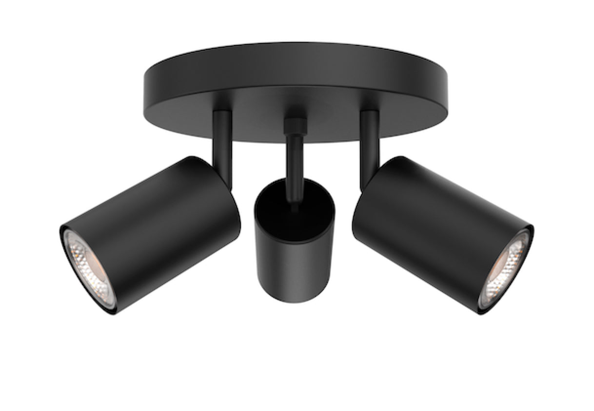 Projecteur triple en noir — CK398A-3-BK — Luminaire Expert