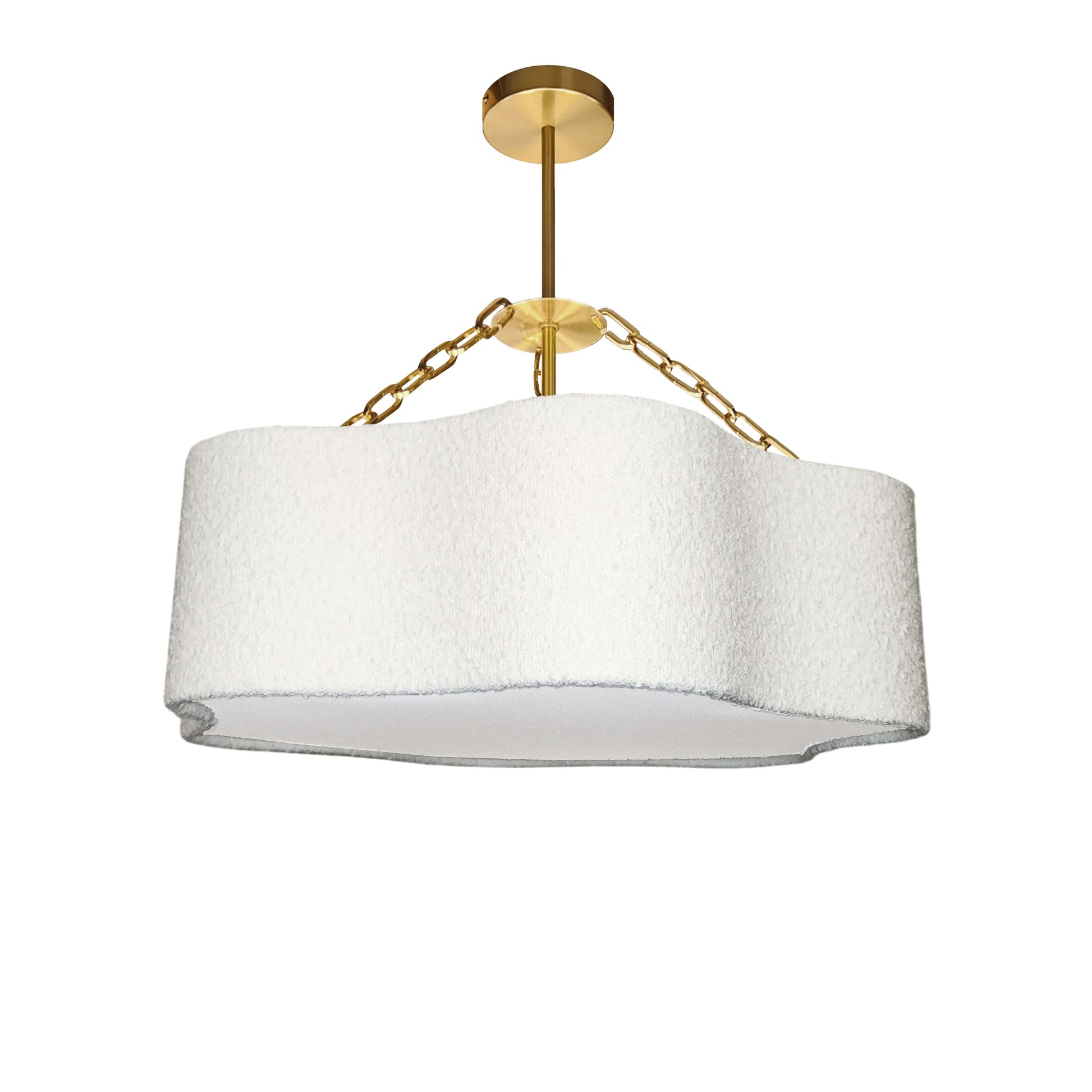 Suspension DALIA en laiton vieilli et blanc Dainolite — vue supplémentaire