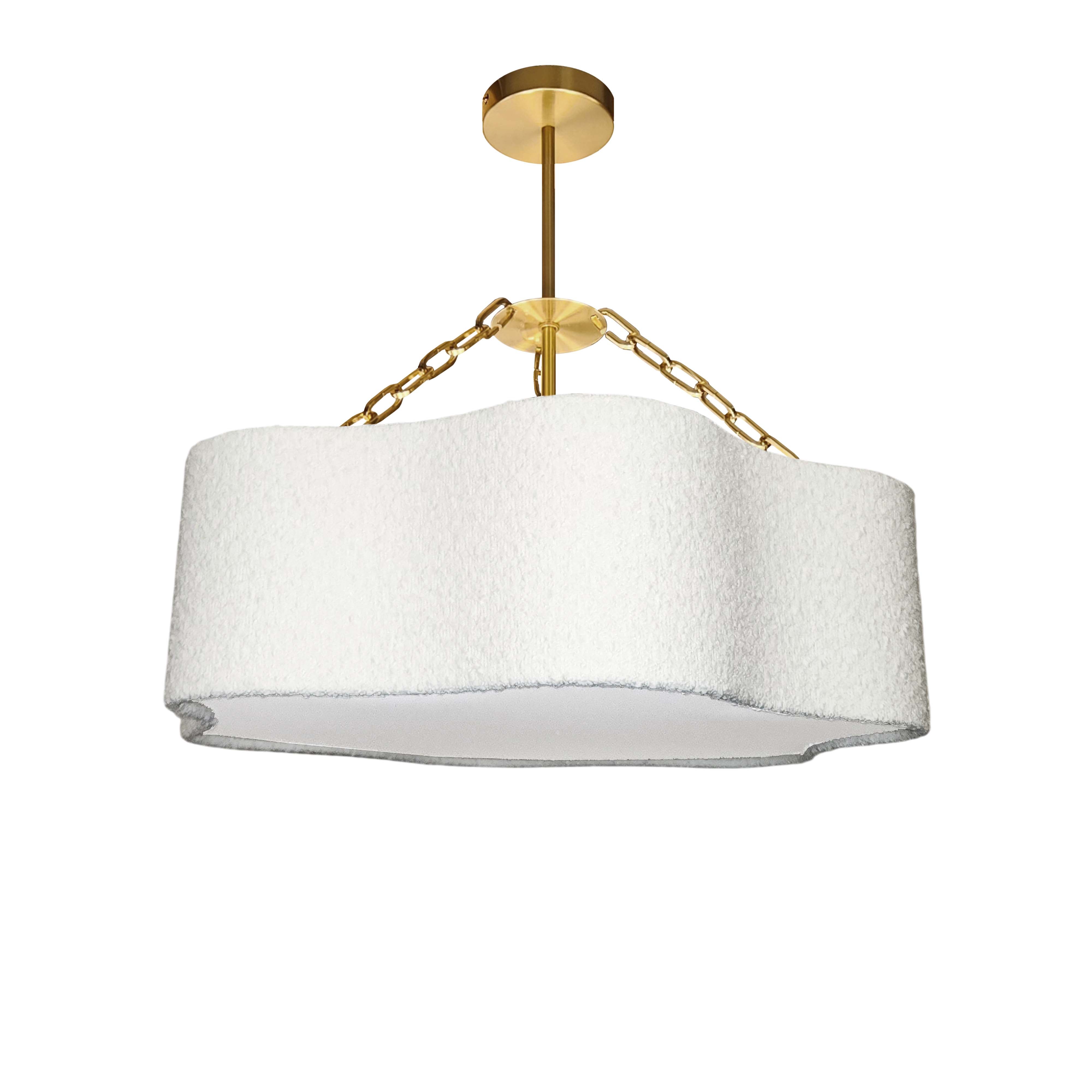 Suspension DALIA en laiton vieilli et blanc Dainolite — vue supplémentaire