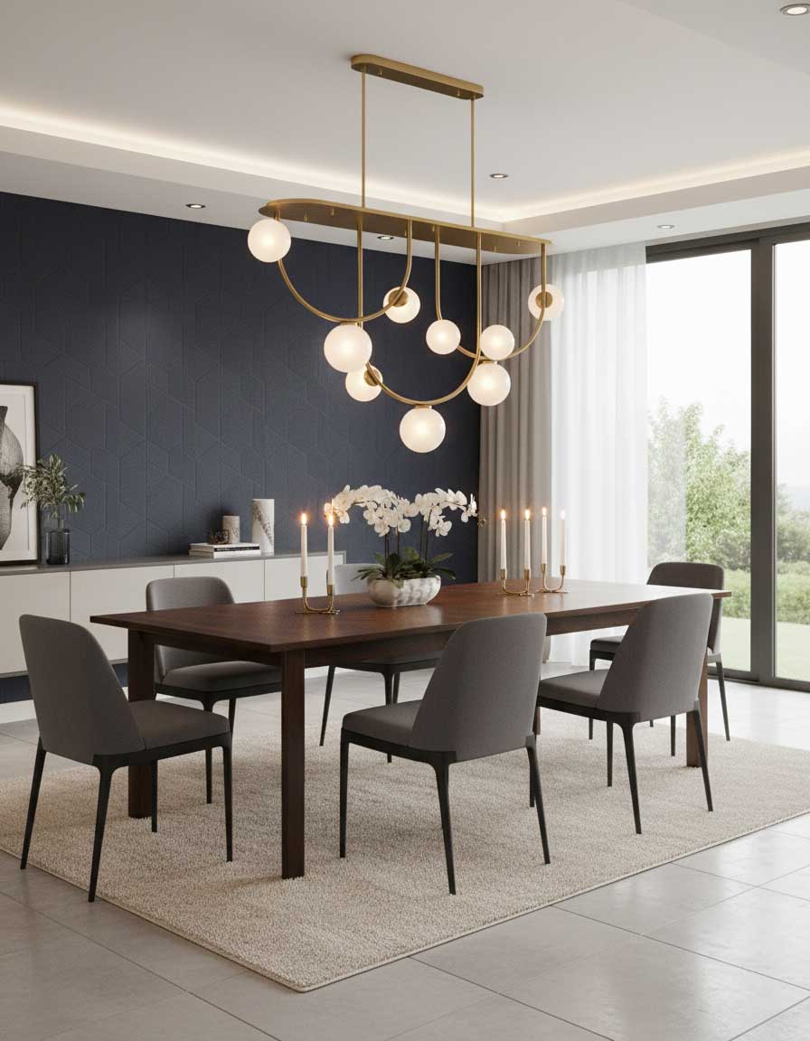 Suspension ESCARPMENT en or champagne — Luminaire Expert