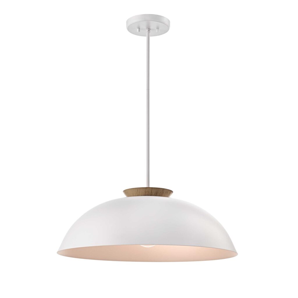 Suspension BERGEN en blanc mat et bois naturel — Dvi