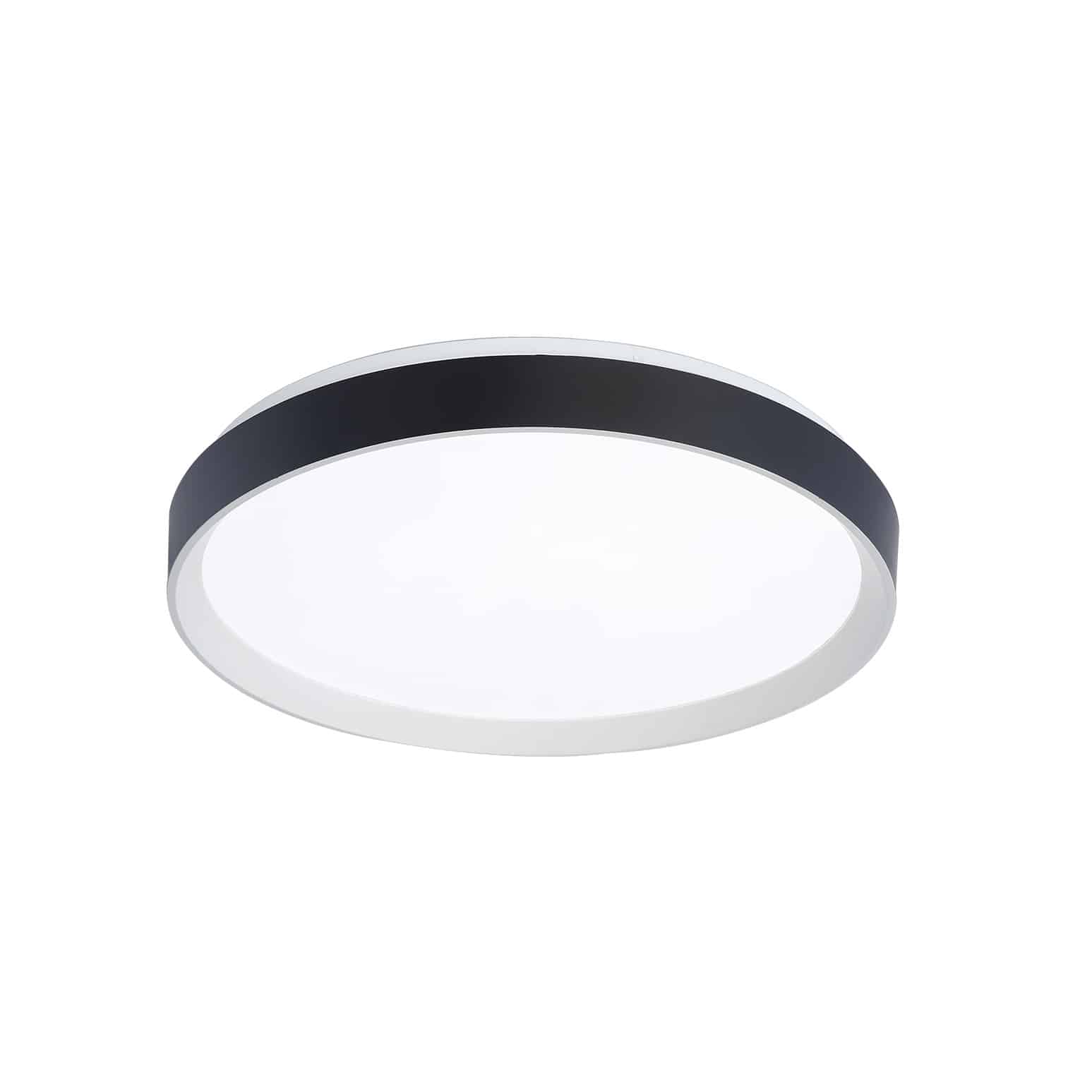 Plafonnier HUDSON en blanc mat et noir mat — Dvi
