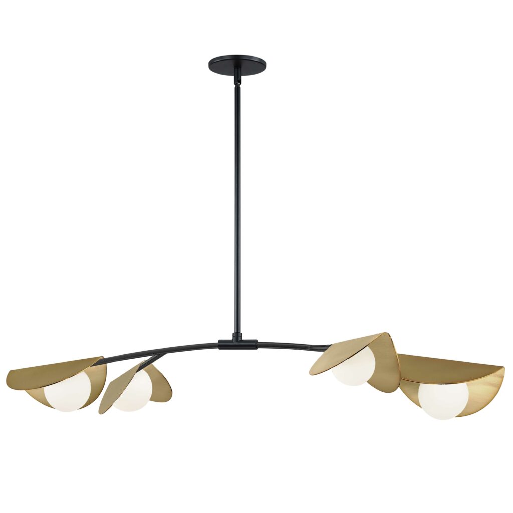 Suspension EMMA en noir mat et laiton vieilli — Dainolite