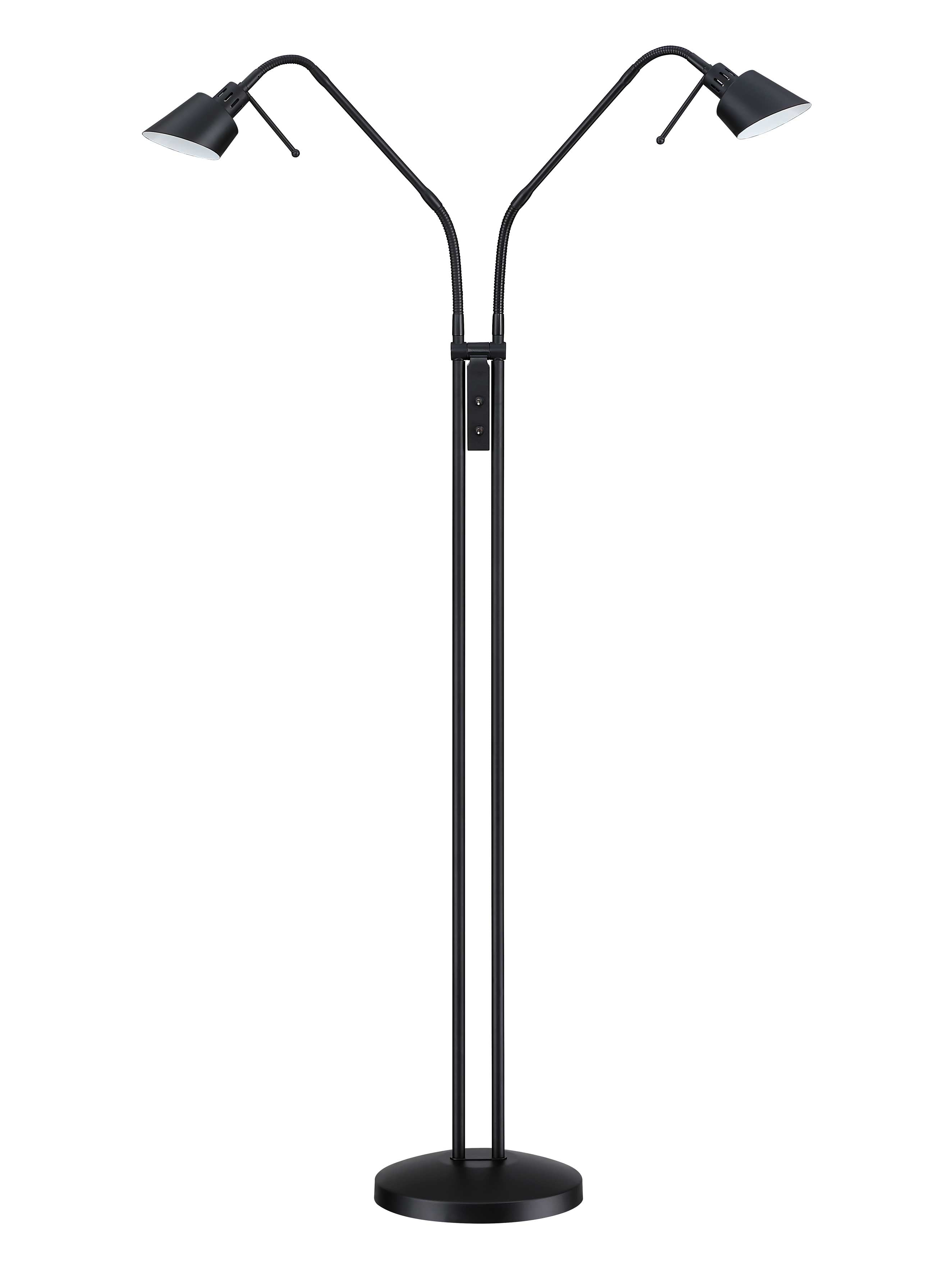 Lampe de plancher OSLO TWINS en noir — Kendal