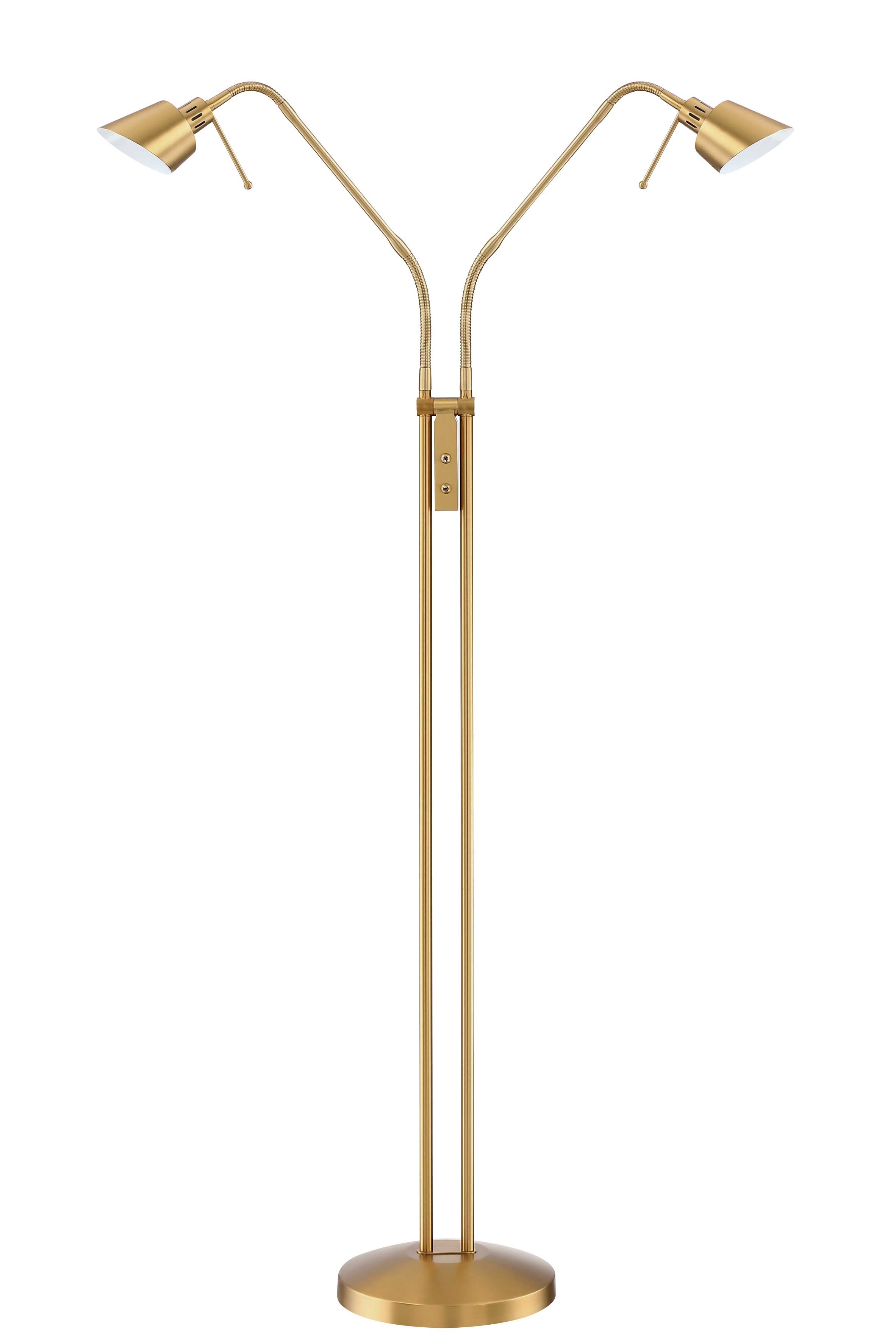 Lampe de plancher OSLO TWINS en laiton — Kendal