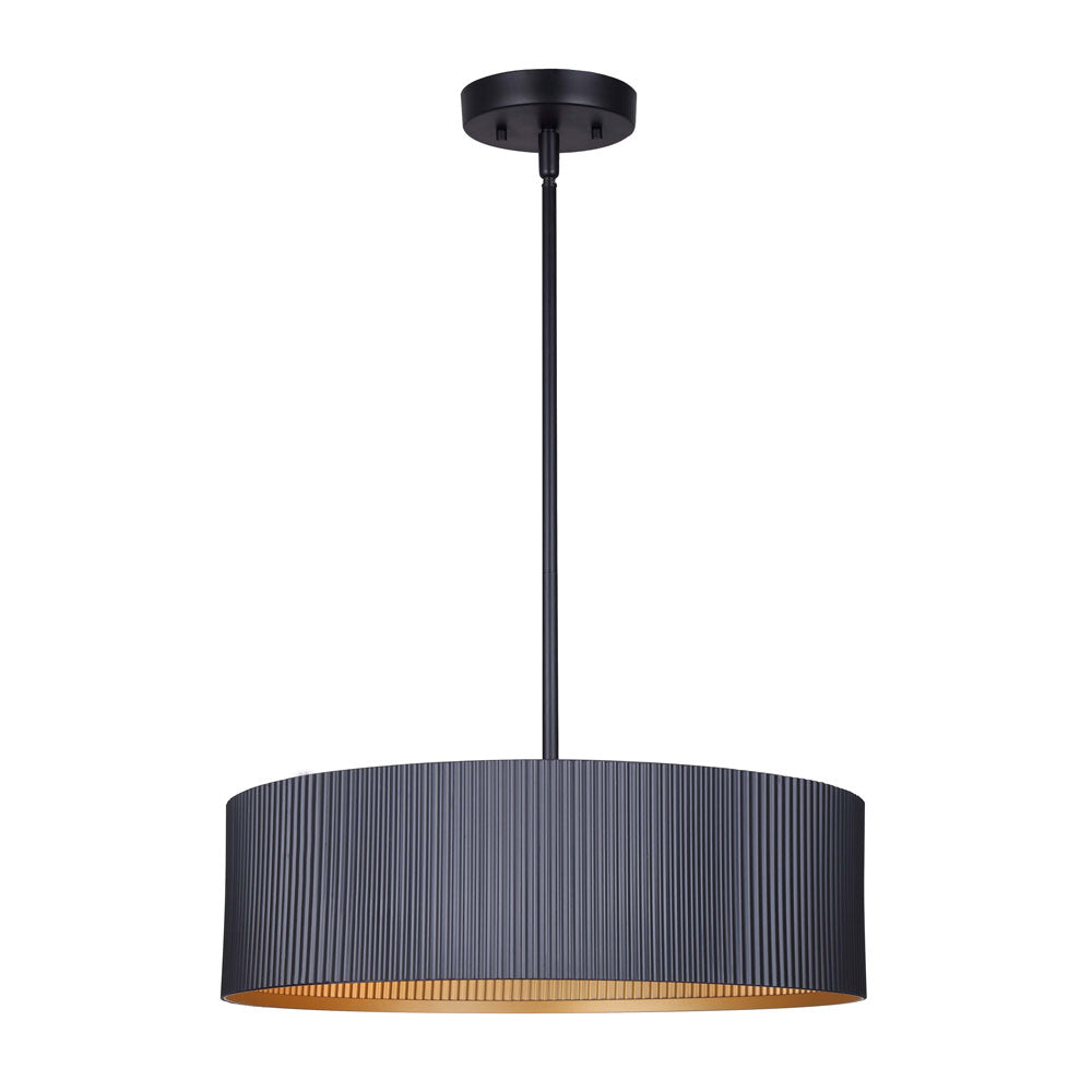 Suspension REXTON en noir mat et or peint — Canarm