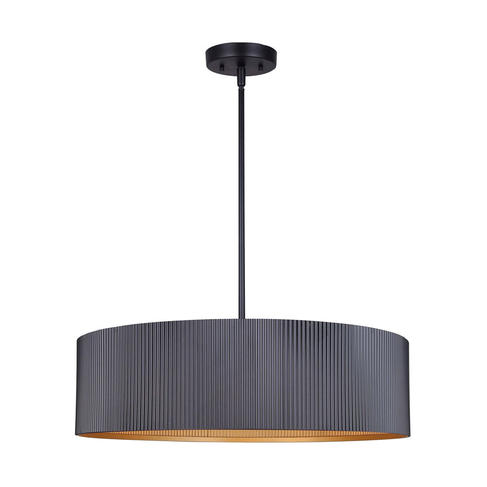 Suspension REXTON en noir mat et or peint — Canarm