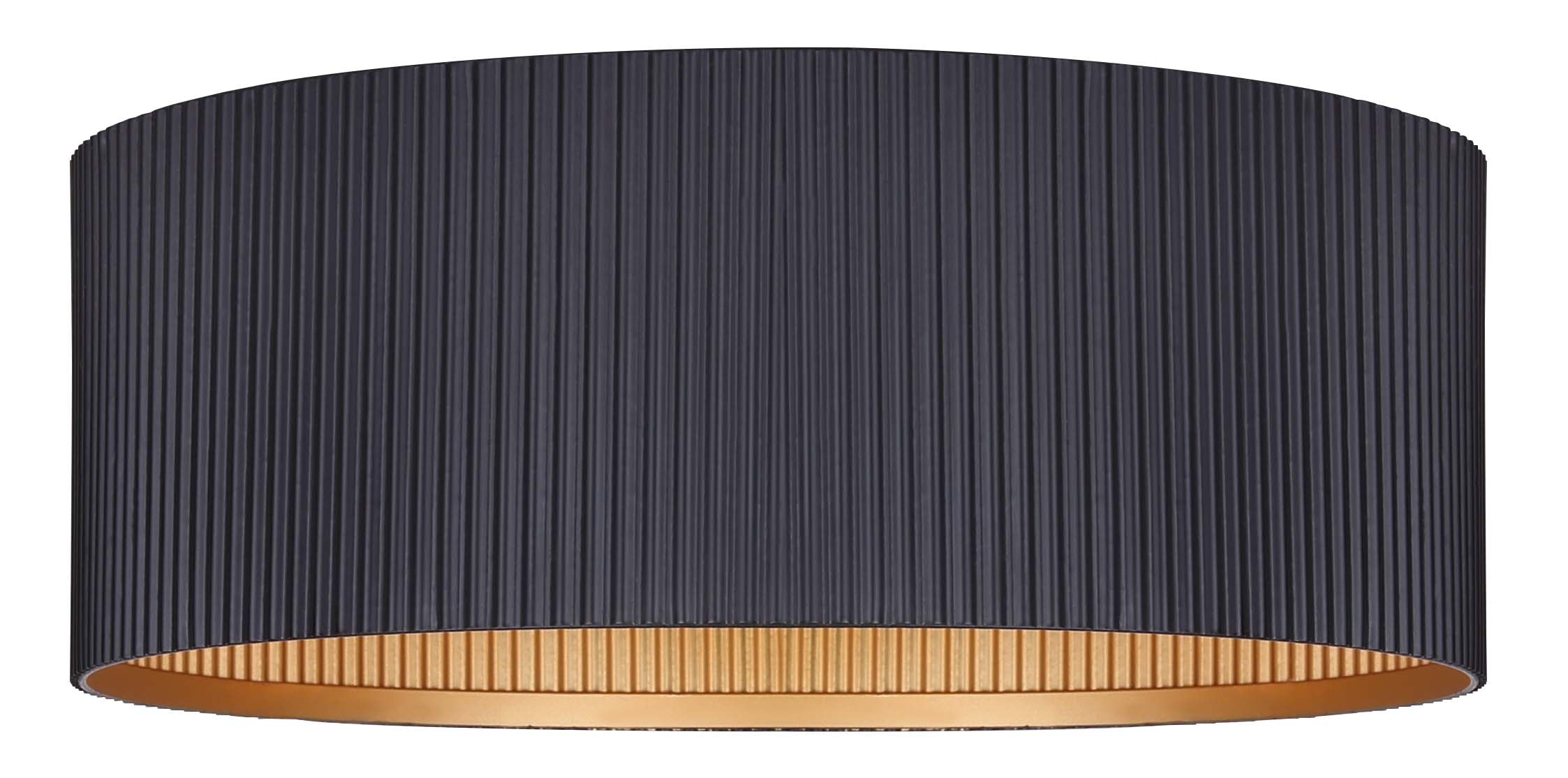 Plafonnier REXTON en noir mat et or peint — Canarm