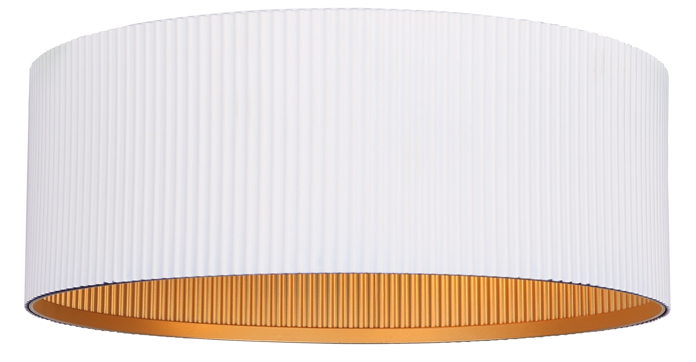 Plafonnier REXTON en blanc mat et or peint — Canarm