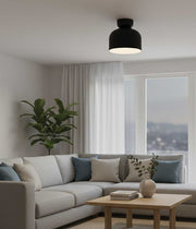 Plafonnier CALEB en noir mat et blanc — Luminaire Expert