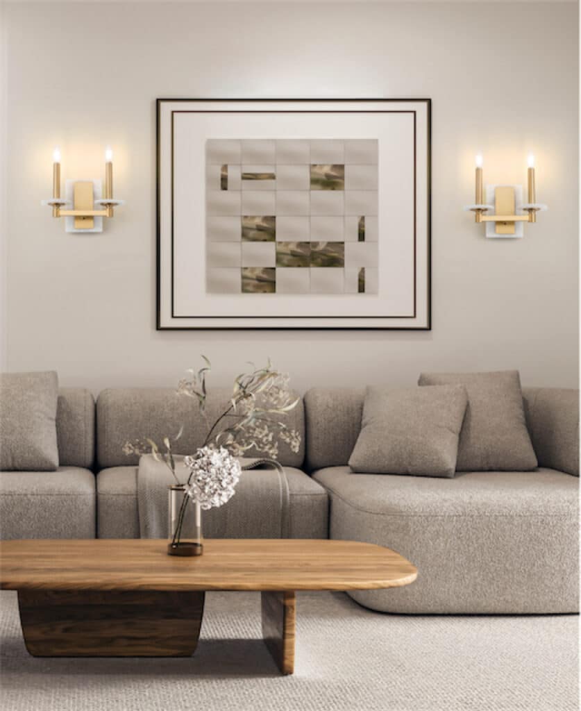Applique murale KADEN en or moderne et albâtre — Z-Lite