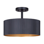 Plafonnier REXTON en noir mat et or peint — Canarm