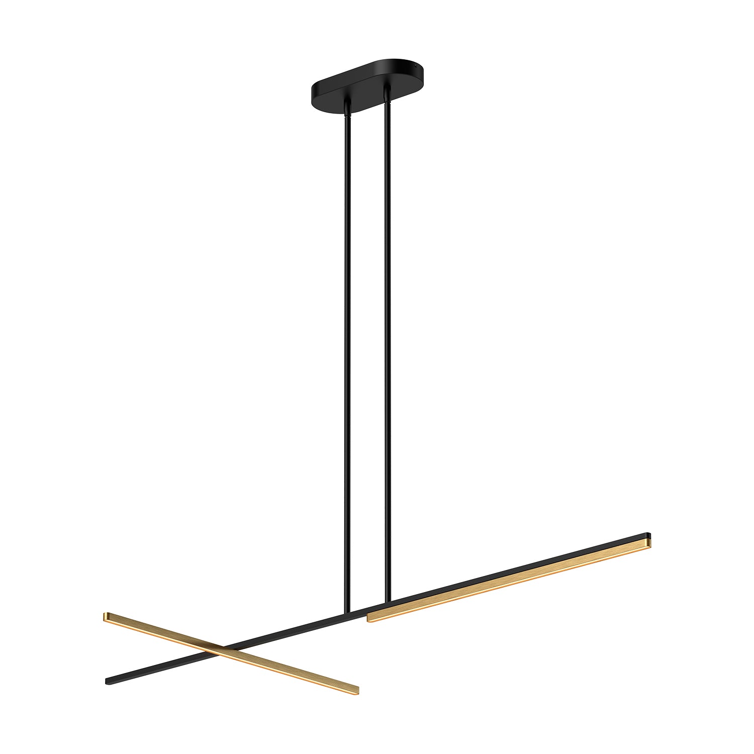 Suspension SHIFT en noir et or brossé — Kuzco