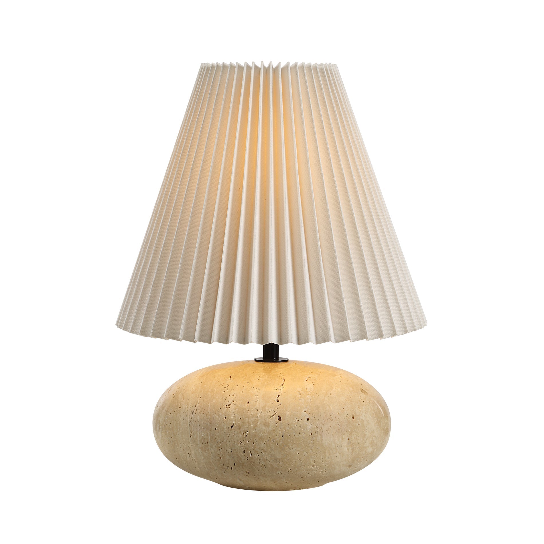 Lampe de table NOTO en travertin naturel Renwil — vue supplémentaire