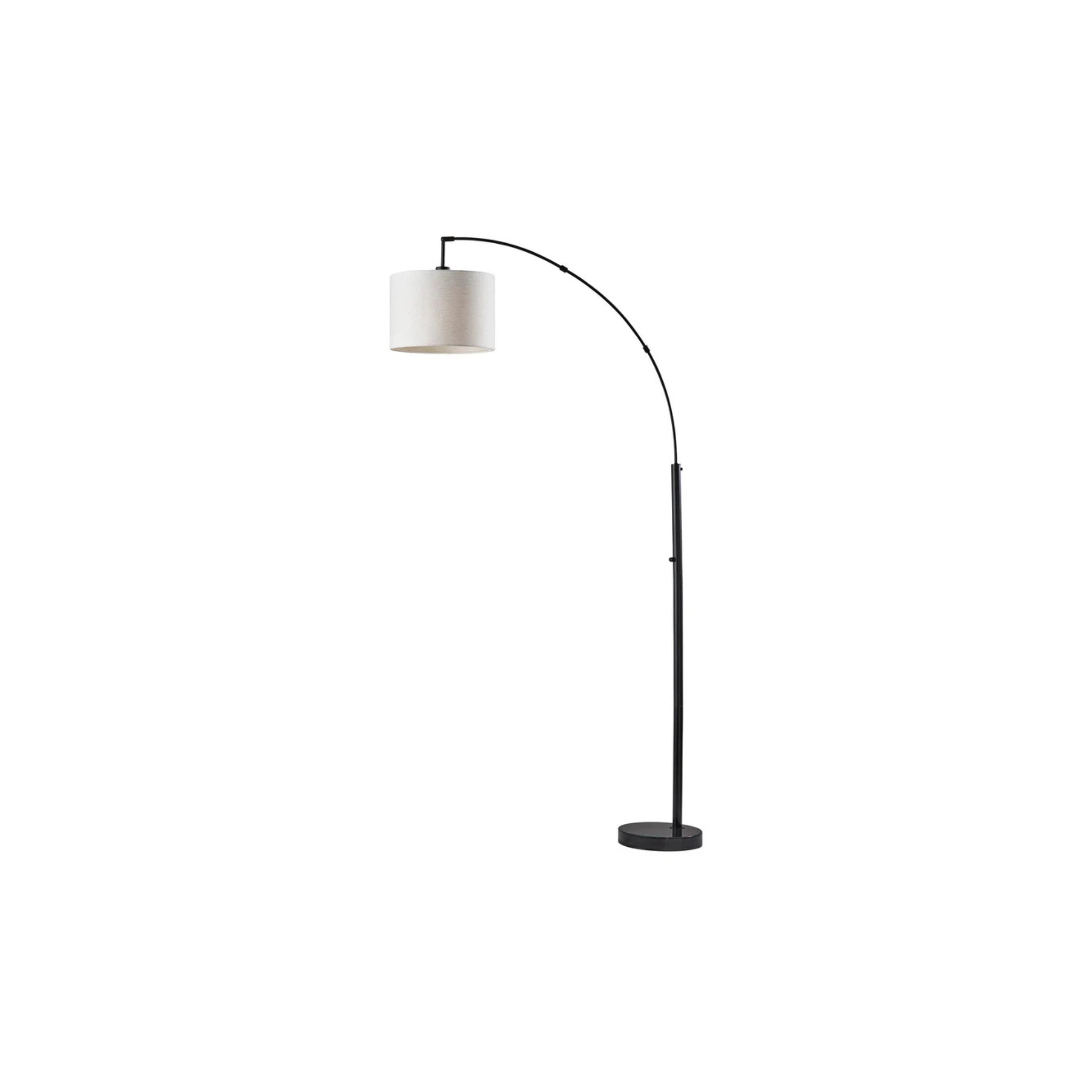 Lampe de plancher BOWERY en noir ADESSO — vue supplémentaire