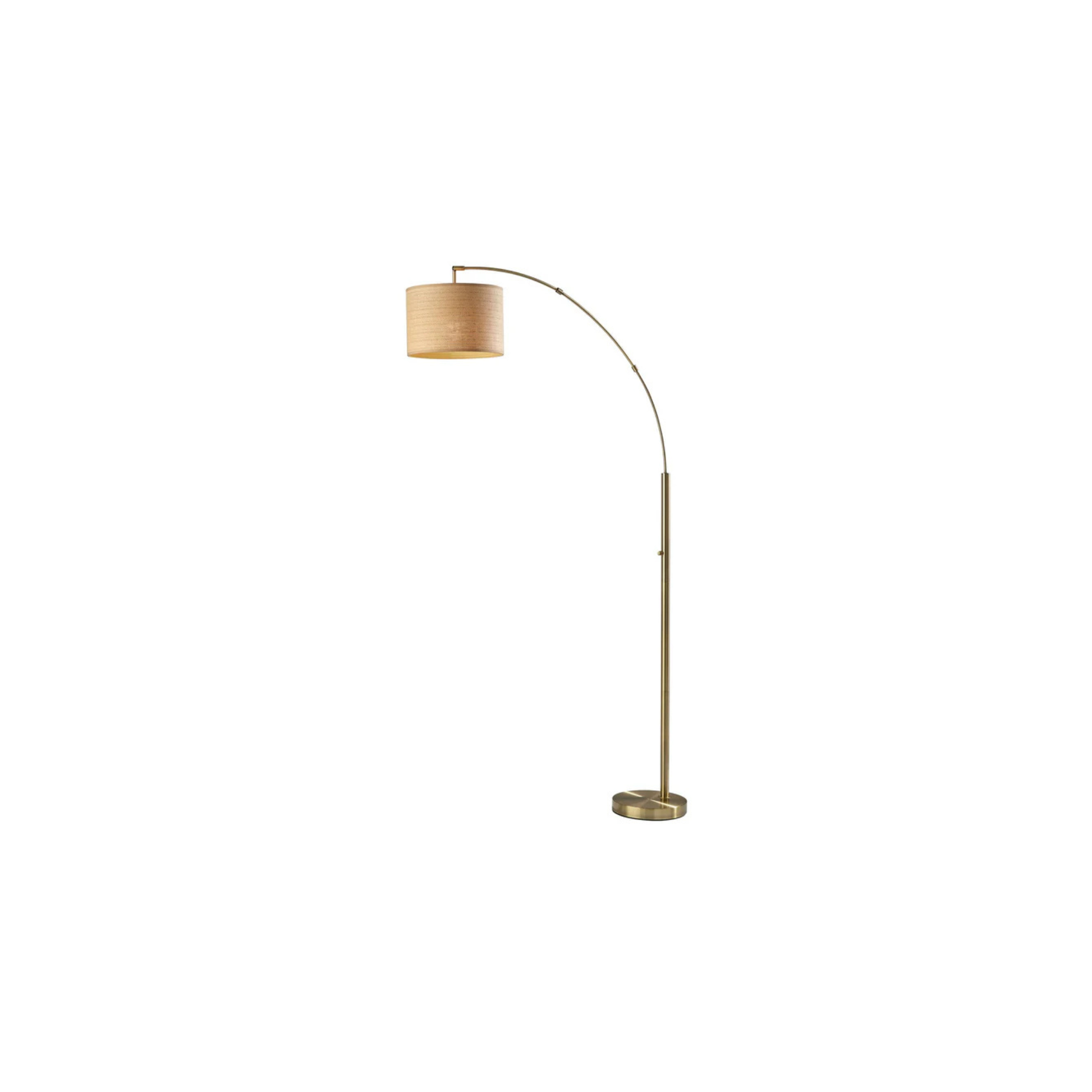 Lampe de plancher BOWERY en laiton antique ADESSO — vue supplémentaire