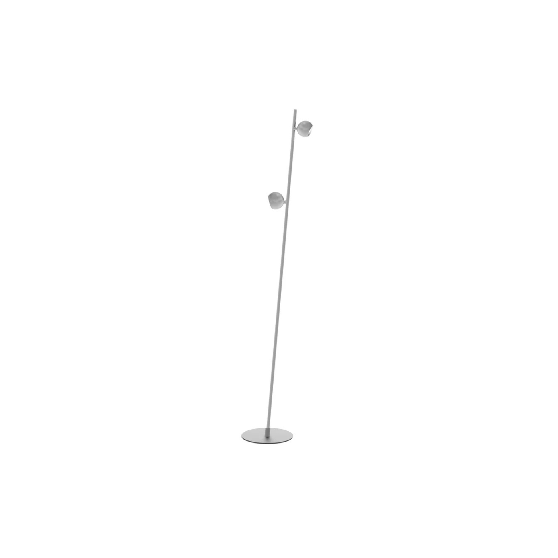 Lampe de plancher FERNANDA en nickel satiné Dainolite — vue supplémentaire