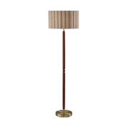 Lampe de plancher LAINE en laiton antique et noyer — vue supplémentaire