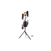Lampe de plancher ZYRIC en noir mat et or peint Canarm — vue supplémentaire