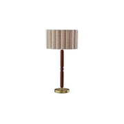 Lampe de table LAINE en laiton antique et noyer — vue supplémentaire