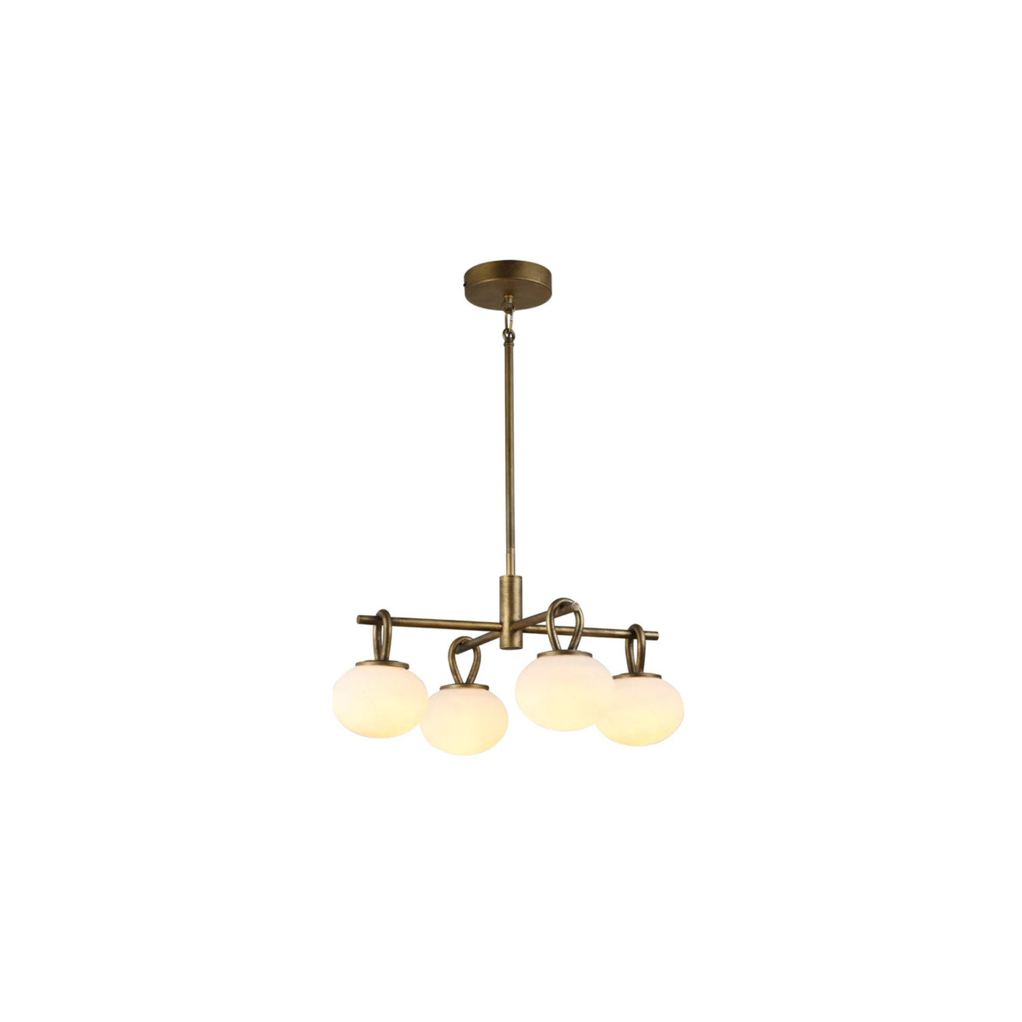 Suspension VELORA en laiton antique Artcraft — vue supplémentaire