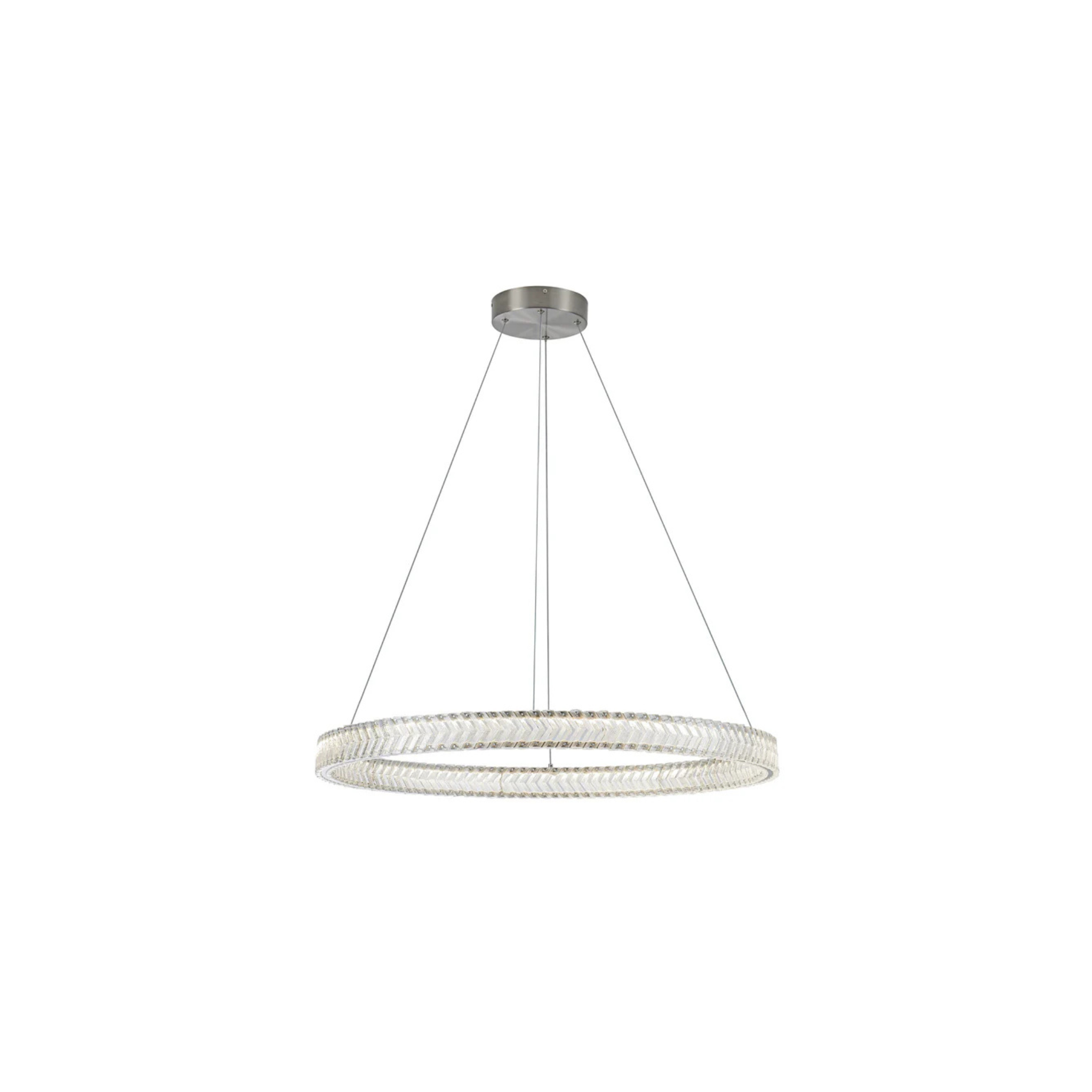 Suspension CHEVRON en nickel brossé Artcraft — vue supplémentaire