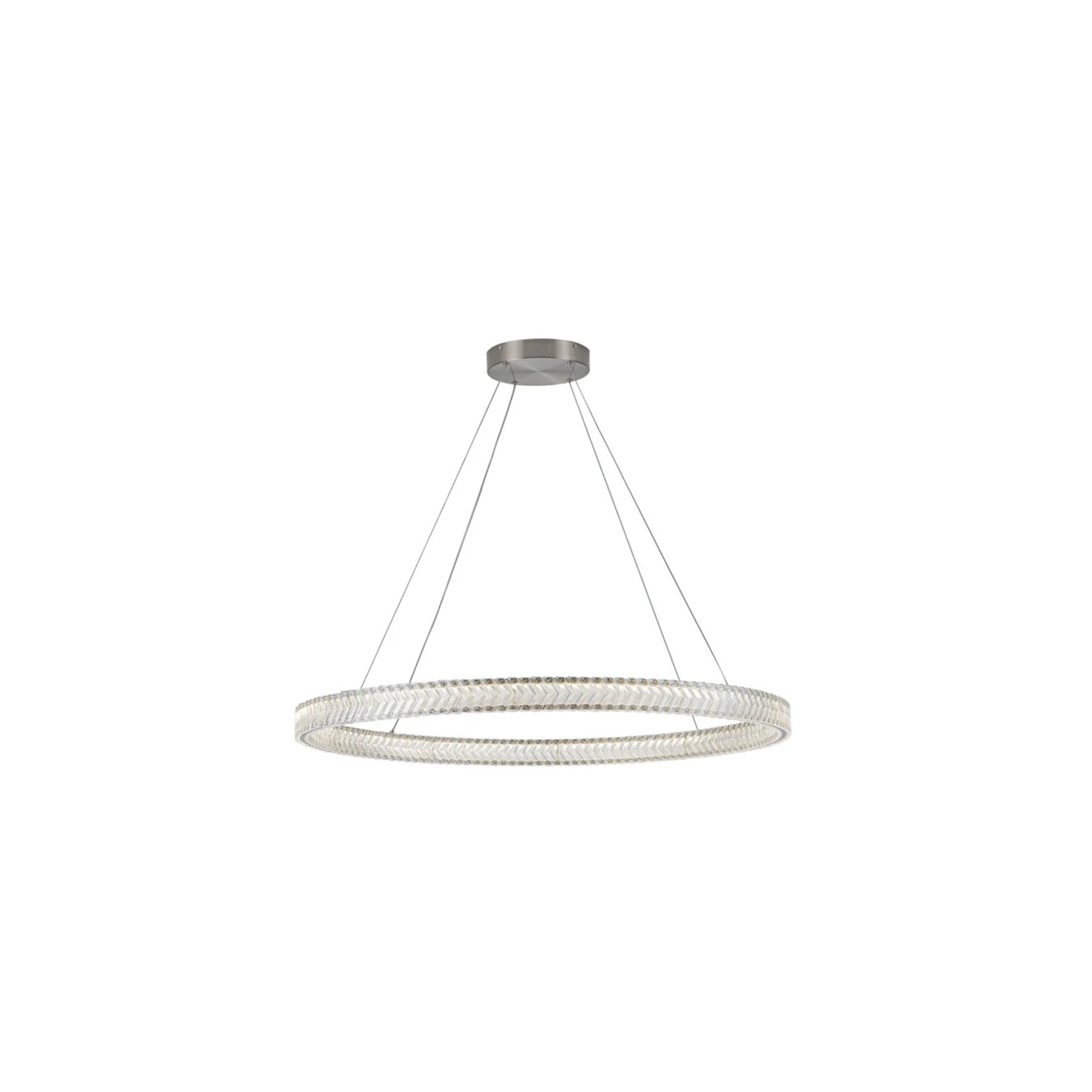 Suspension CHEVRON en nickel brossé Artcraft — vue supplémentaire