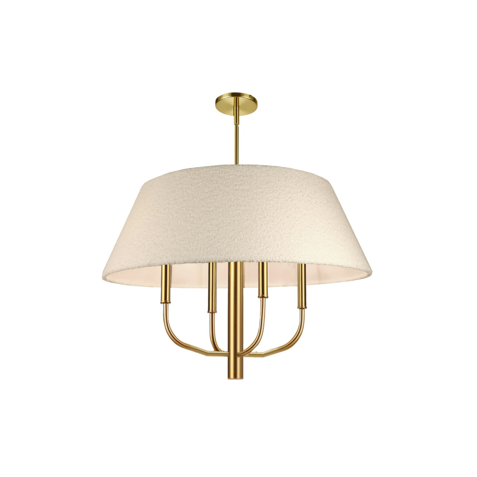 Suspension DALIA en laiton vieilli et blanc Dainolite — vue supplémentaire